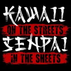 Kawaii & Senpai T-Shirt für Anime Fans schwarz