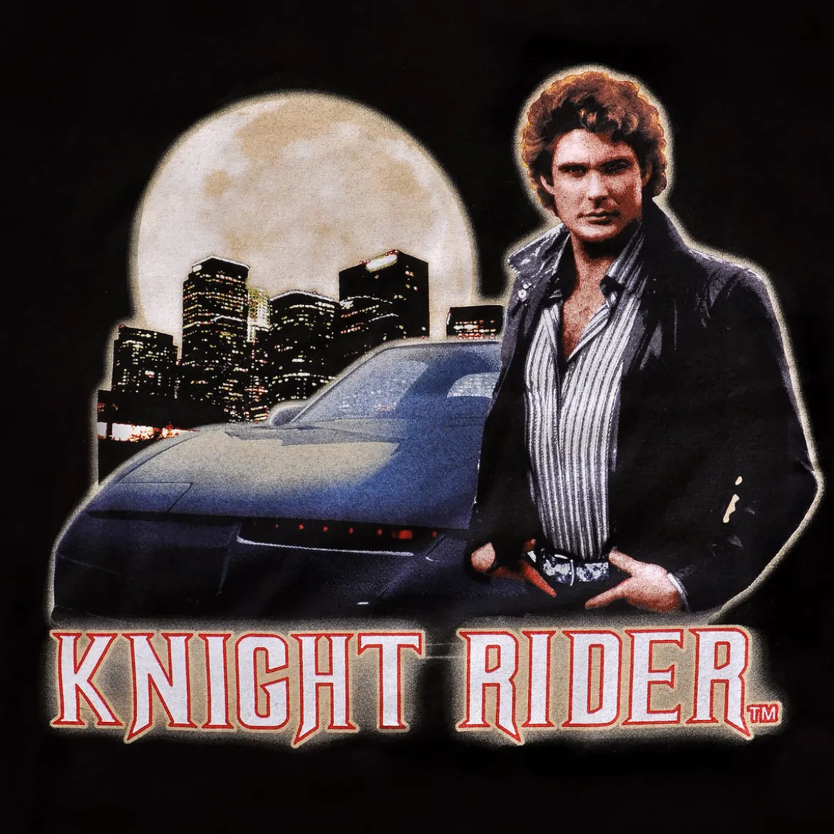 Knight Rider - Michael & Car T-Shirt schwarz