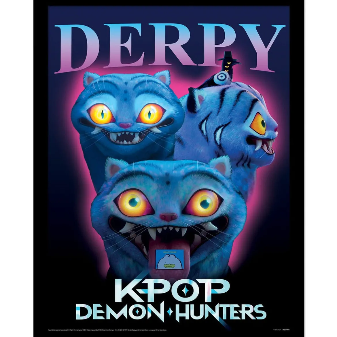 KPop Demon Hunters Collector Print Poster im Rahmen Derpy