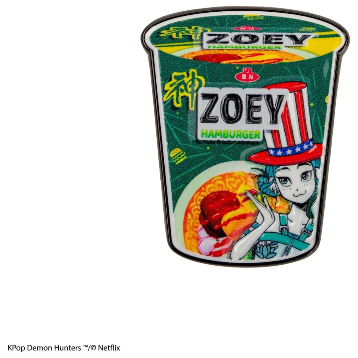 KPop Demon Hunters Pin Zoey Hamburger Noodles
