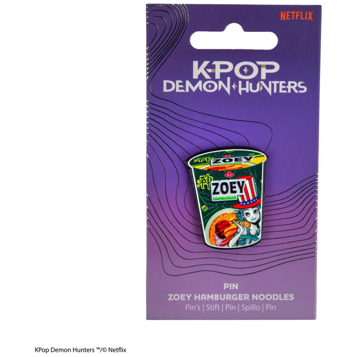 KPop Demon Hunters Pin Zoey Hamburger Noodles