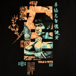 Kung Fu Calligraphy T-Shirt für Bruce Lee Fans schwarz