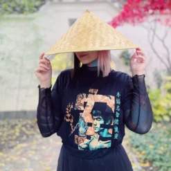 Kung Fu Calligraphy T-Shirt für Bruce Lee Fans schwarz