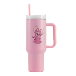 Lilo & Stitch - Angel To Go Becher mit Strohhalm