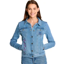 Lilo & Stitch - Flowers Jeansjacke Damen blau