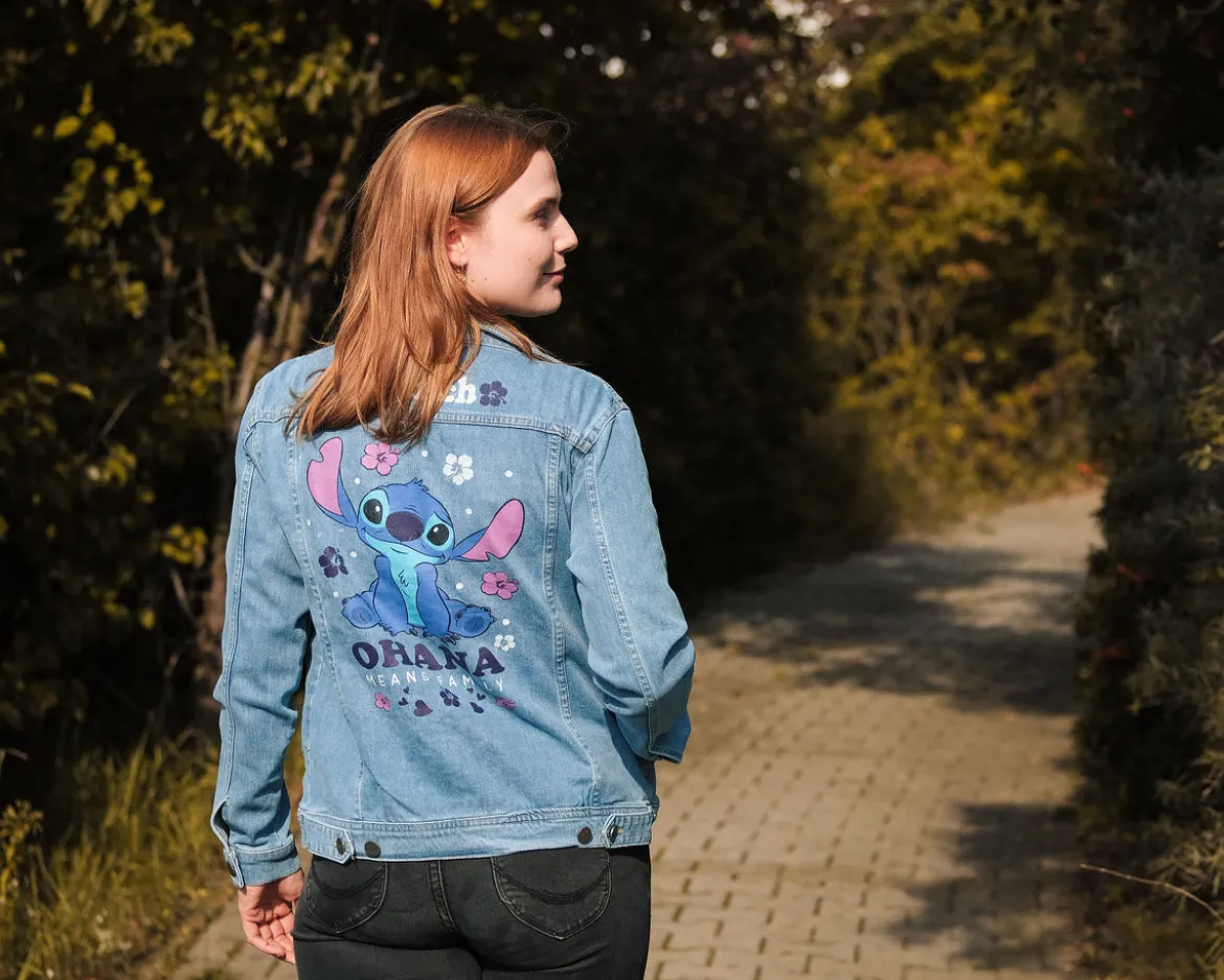 Lilo & Stitch - Flowers Jeansjacke Damen blau