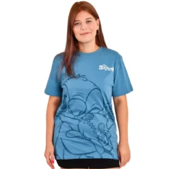 Lilo & Stitch - Hugging Stitch T-Shirt blau