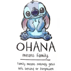 Lilo & Stitch - Ohana Means Family T-Shirt Damen weiß