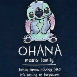 Lilo & Stitch - Ohana Means Family Hoodie Damen blau