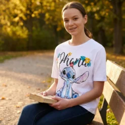 Lilo & Stitch - Ohana T-Shirt Damen weiß