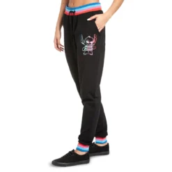 Lilo & Stitch - Rainbow Stitch Sweathose Damen schwarz