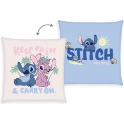 Lilo & Stitch Soft Velboa Kissen Stitch & Angel Keep Palm &