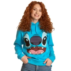 Lilo & Stitch - Stitch Damen Hoodie mit Ohren blau