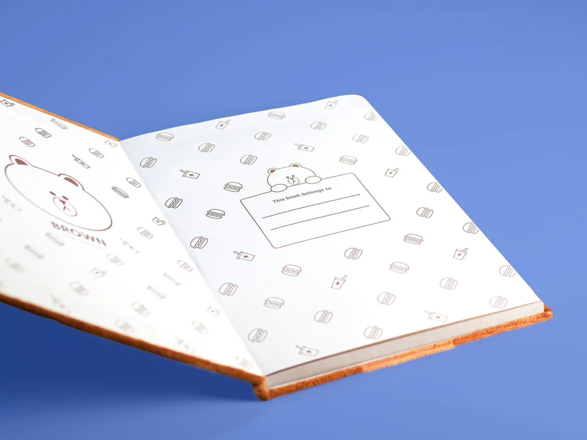 Line Friends - Brown Plüsch Notizbuch A5