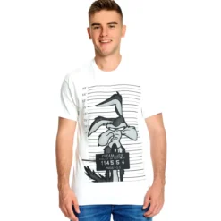Looney Tunes - Wile E. Coyote Mugshot T-Shirt weiß