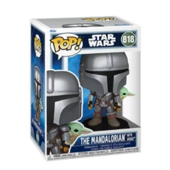Mandalorianer mit Grogu Funko Pop Wackelkopf-Figur - Star Wars The Mandalorian