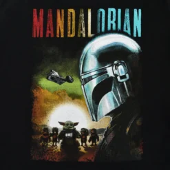 Mando und Grogu Poster T-Shirt schwarz - Star Wars The Mandalorian