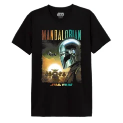 Mando und Grogu Poster T-Shirt schwarz - Star Wars The Mandalorian