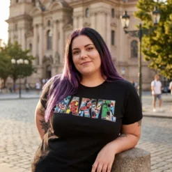 Marvel - Comic Strip Logo T-Shirt schwarz