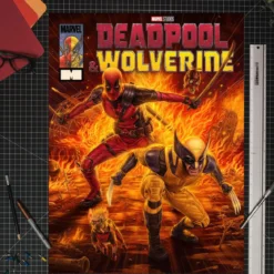 Marvel Kunstdruck Deadpool & Wolverine 46 x 61 cm - ungerahmt