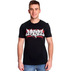 Marvel - Logo Graffiti T-Shirt schwarz