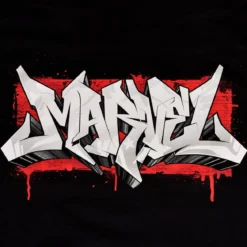 Marvel - Logo Graffiti T-Shirt schwarz