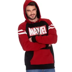 Marvel - Logo Hoodie rot-schwarz