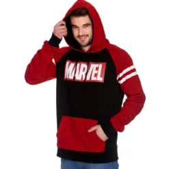 Marvel - Logo Hoodie rot-schwarz