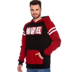Marvel - Logo Hoodie rot-schwarz