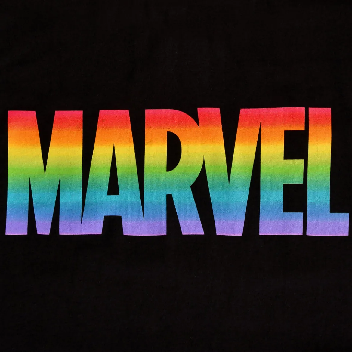 Marvel - Rainbow Pride Logo T-Shirt schwarz