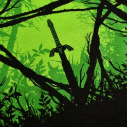Masterschwert im Wald Hoodie für Zelda Fans schwarz