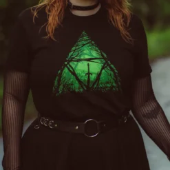 Masterschwert im Wald T-Shirt für Zelda Fans schwarz