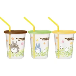 Mein Nachbar Totoro - Totoro Becher mit Strohhalm 3er Set