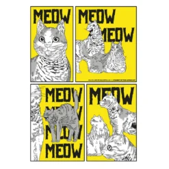 Meow T-Shirt für Night of the Living Cat Fans weiß
