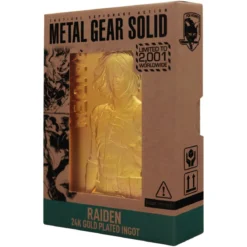 Metal Gear Solid 2 Metallbarren Raiden 24k Gold Plated Limited Edition