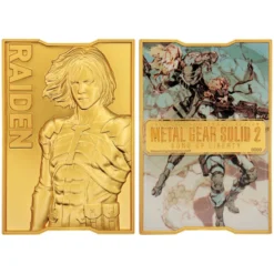 Metal Gear Solid 2 Metallbarren Raiden 24k Gold Plated Limited Edition