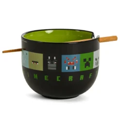 Minecraft - Creeper Ramen Schale mit Ess-Stäbchen