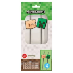 Minecraft - Creeper und Pig Strohhalme 2er Set