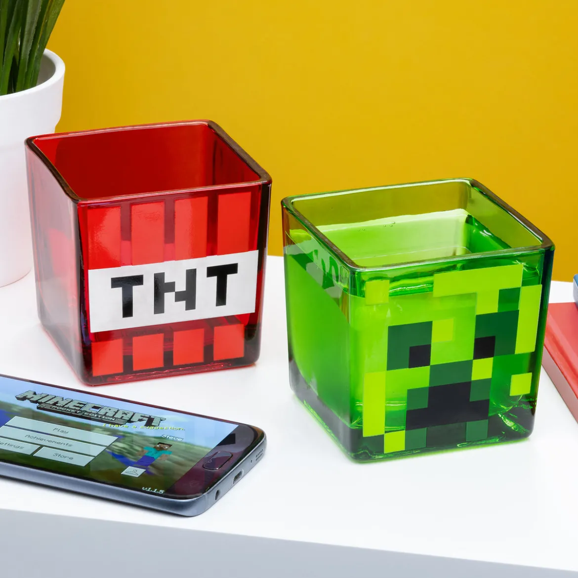 Minecraft - Creeper und TNT Gläser 2er Set