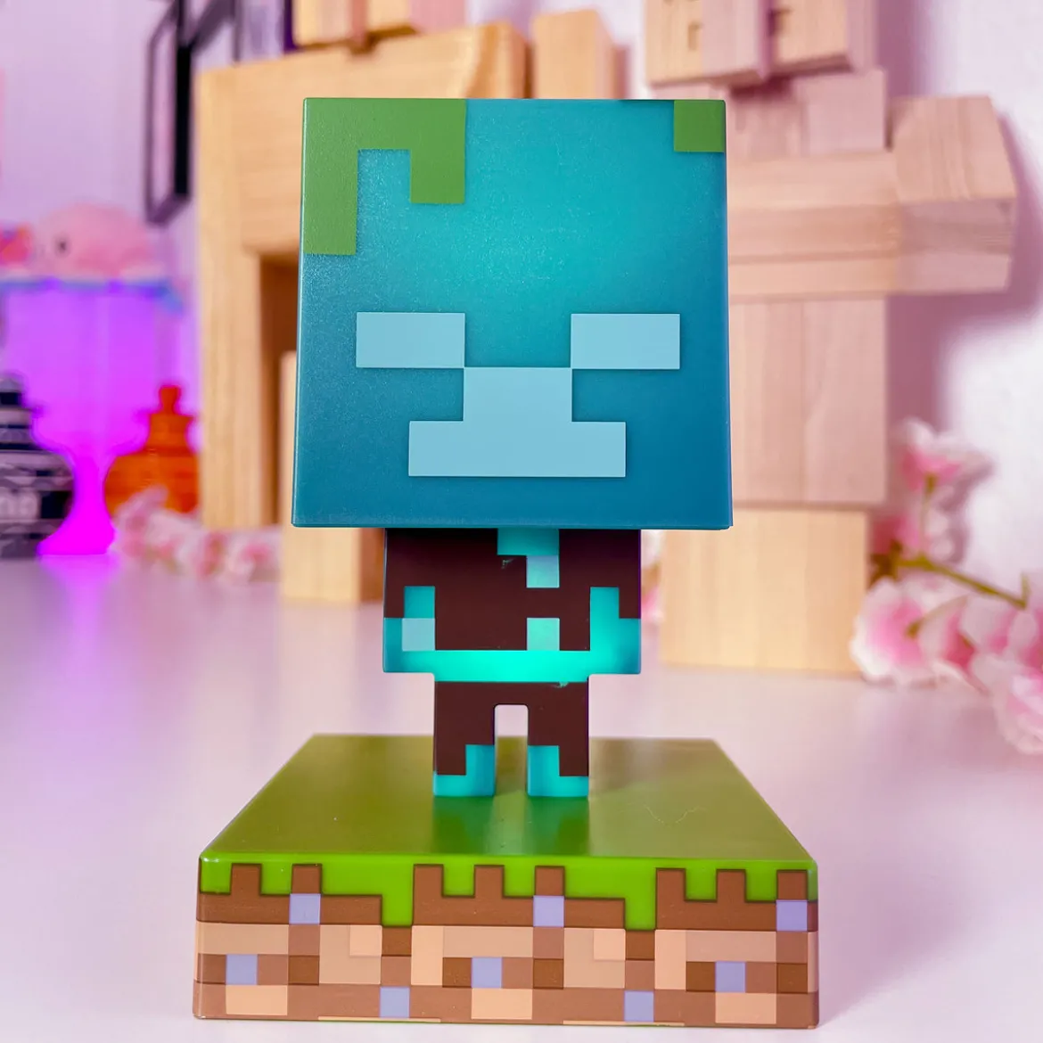 Minecraft - Drowned Zombie 3D Tischlampe