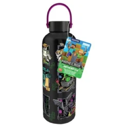 Minecraft Maskottchen Metall Trinkflasche mit Trageschlaufe
