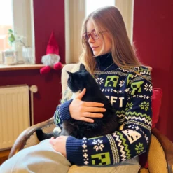 Minecraft - Pattern Strickpullover blau