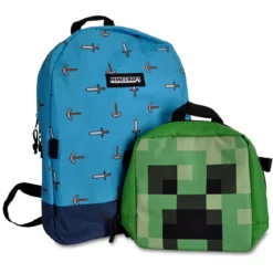 Minecraft - Sword & Axe Rucksack mit Creeper Mini Bag