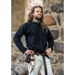 Mittelalter Bauernhemd Felix schwarz