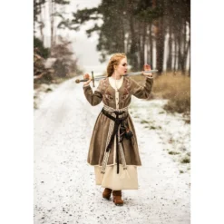 Mittelalter Birka Mantel Skadi beige