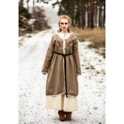 Mittelalter Birka Mantel Skadi beige