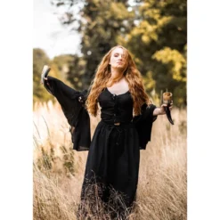 Mittelalter Bluse Carmen schwarz