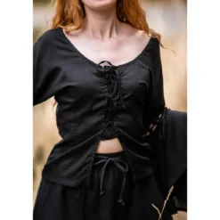 Mittelalter Bluse Carmen schwarz