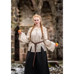 Mittelalter Bluse Coletta beige