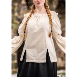 Mittelalter Bluse Coletta beige